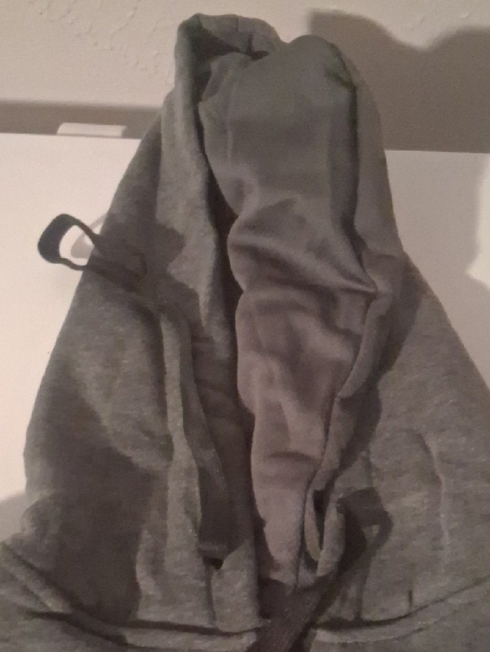 Tactical Gray Pullover Hoodie Neon Orange Accents Size L - Picture 3 of 7